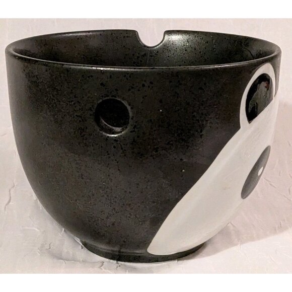 Panda Ramen Noodle Bowl Chopsticks Holder Ceramic Giant Bear Black Soup Cute Set - Picture 8 of 16